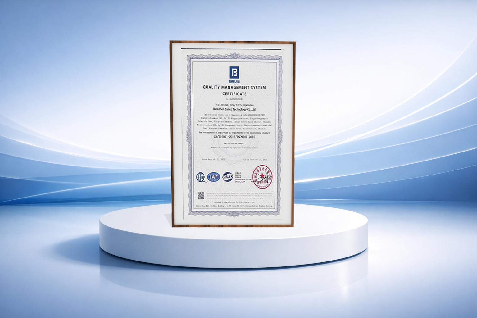 ISO 9001 Certificate