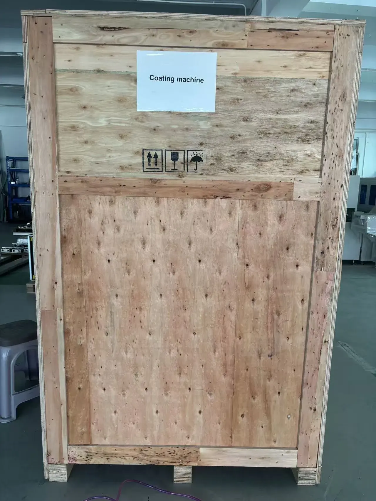 Custom wooden crate for precision equipment