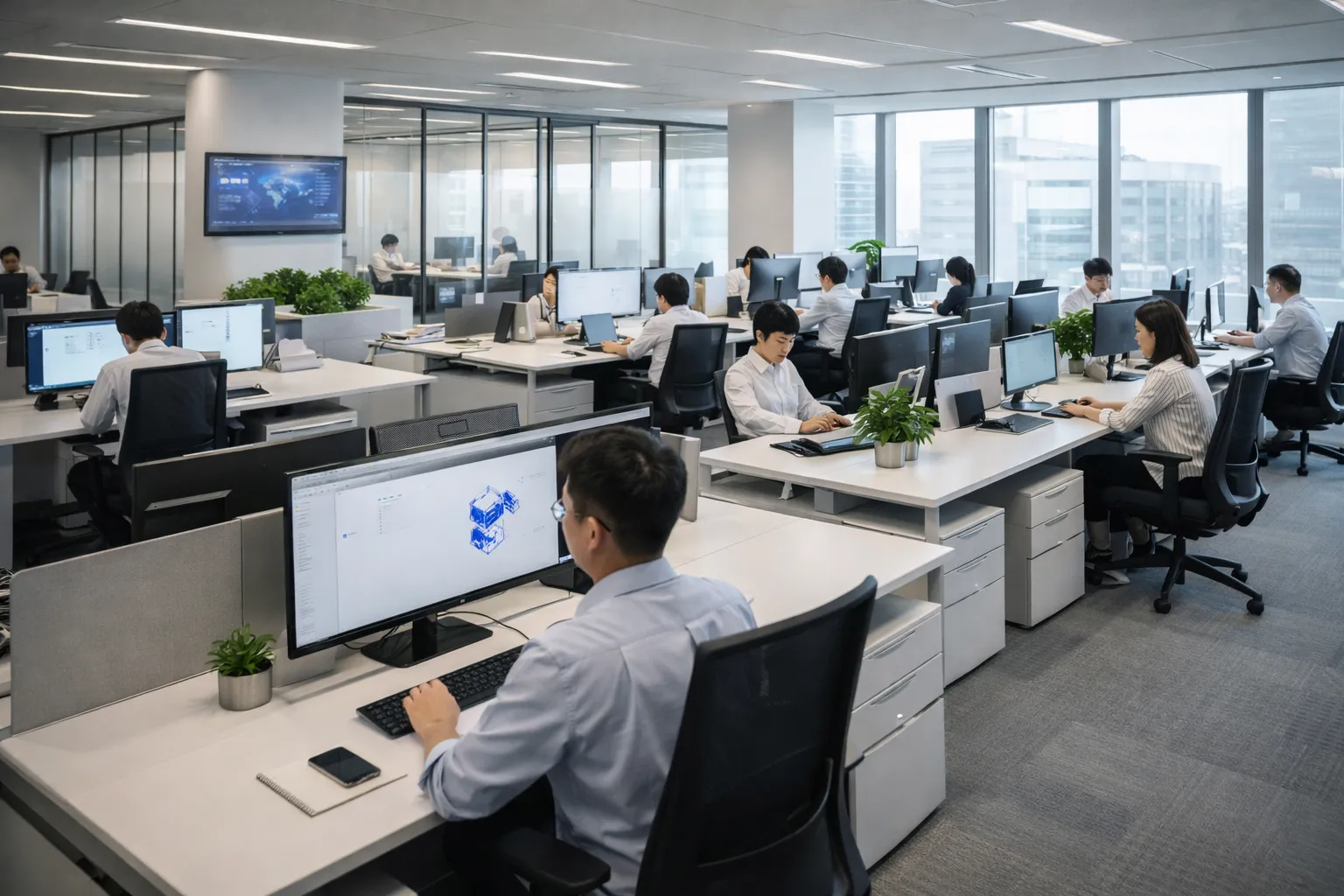 Sanco professional team members - skilled engineers at work